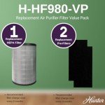 Hunter Fan Company H-HF980-VP Replacement Air Purifier Value Pack for Hunter HP980 HEPA Filter, 3 Piece Set