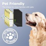 Improvedhand FLT4825 HEPA Filter B Replacement Compatible with G-Guardian Air Purifiers AC4825 AC4825E AC4300 AC4800 AC4900 AC4850,4 True HEPA Filters+8 Carbon Pre-Filters