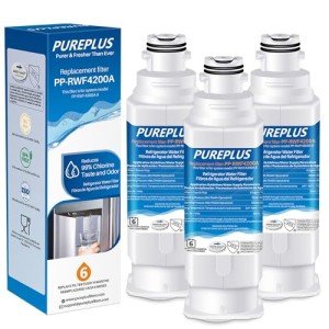 PUREPLUS DA97-17376B Replacement for Samsung HAF-QIN, HAF-QIN/EXP, DA97-08006C, RF23M8070SG, RF23M8070SR, RF23M8090SG, RF23M8090SR, RF23M8570SR, RF23M8590SG Refrigerator Water Filter, 3Pack
