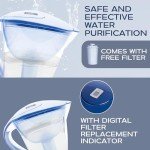 PRO OUTDOOR Purified Clean Crystal-Clear Water Filter Pitcher: Experience Enhanced Extraordinary Refreshing Hydration, Enjoying Convenience, Efficient and Quality You Deserve (Blue - 3.8 LTS)