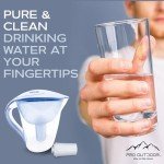 PRO OUTDOOR Purified Clean Crystal-Clear Water Filter Pitcher: Experience Enhanced Extraordinary Refreshing Hydration, Enjoying Convenience, Efficient and Quality You Deserve (Blue - 3.8 LTS)