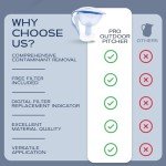 PRO OUTDOOR Purified Clean Crystal-Clear Water Filter Pitcher: Experience Enhanced Extraordinary Refreshing Hydration, Enjoying Convenience, Efficient and Quality You Deserve (Blue - 3.8 LTS)