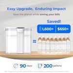 Waterdrop Compact Electric Water Filter Pitcher, Dispenser, 200-Gallon Water Filter for Fridge, NSF/ANSI 42&53&401, Reduce PFAS, Lead, Chlorine, 14-Cup, White, with 1 Filter, Does not Lower TDS