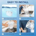 Water Filter Replacement for Mavea filters 3 pack,Compatible With Brita Mavea 1001122 Maxtra and LEVOIT Pitcher