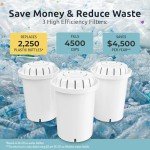 Invigorated Alkaline Water Machine - Countertop Filter Dispenser for Home/Office - 300 Gallon Capacity - 3 pH001 Filters - 3.3 gal