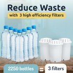 Invigorated Alkaline Water Machine - Countertop Filter Dispenser for Home/Office - 300 Gallon Capacity - 3 pH001 Filters - 3.3 gal