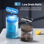 PUREPLUS UTR700B Reverse Osmosis System, 800 GPD Fast Flow, NSF/ANSI 58 & NSF/ANSI/CAN 372 Certified, 2:1 Pure to Drain, Tankless Under Sink RO Water Filter System, LED Purifier, Smart Faucet