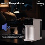 iSpring RCD100 5-Stage Countertop Reverse Osmosis System, Instant Hot RO Water Dispenser with UV, 2.5:1 Pure to Drain, 100 GPD Portable Water Filtration System, 4 Temperature Options, Plug and Play