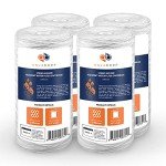 Aquaboon 5 Micron Water Filter 10 x 4.5 inch - String Wound Water Filter for Whole House System - Compatible with 84637, WPX5BB97P, PC10, 355214-45, 355215-45, WP10BB97P, WP5BB97P (4 Pack)