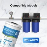 Waterdrop FXHTC Whole House Carbon Water Filter, Replacement for GE® FXHTC, GXWH40L, GXWH35F, Culligan® RFC-BBSA, American Plumber W10-PR, W10-BC, WRC25HD, 10" x 4.5" Cartridge, 5 Micron, Pack of 3