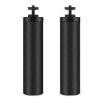 airkitrep Water Filter Replacement for Berkey, Black Purification Elements, Activated Carbon Filters, Compatible with Berkey Gravity Water Filter System, Pack of 2