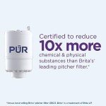 PUR Faucet Mount Replacement Filter 2-Pack, Genuine PUR Filter, 2-in-1 Powerful Filtration, Includes Lead Removal, 6-Month Value, White (RF33752)