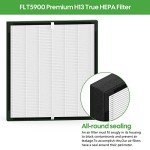 3-Pack FLT5900 True HEPA Replacement Filter J and UV-C Replacement Bulb Compatible with Purifier AC5900WCA and AC5900WDLX