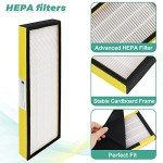 FLT4825 HEPA Filter B Replacement with Air Purifier AC4825 AC4825E AC4300 AC4800 AC4900 AC4850 by Techecook - 2 x True H13 HEPA Filters, 8 x Activated Carbon Pre-Filter