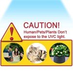 COOSPIDER UV Lamp Ozone Free with Timer, UVC Light Bulb, 253.7nm wavelength for Closet/Cabinet/Bathroom, 6W 110V Lamp with Timing Cord and Plug, CTUV-6