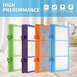 DerBlue 4 pcs True HEPA Filter Compatible with Holmes AER1 Filter, Replacement Parts # HAPF300AH-U4R, HAP242-NUC