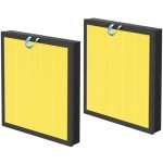 2 Pack Vital 100S Pet Care Replacement Filter Compatible with LEVOIT Vital 100S Air Purifier, 3-in-1 H13 Ture HEPA and High-Efficiency Activated Carbon Filters, Replace Part #Vital 100S-RF-PA, Yellow