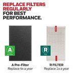 Honeywell HEPA Air Purifier Filter Value Kit – Includes 2 R HEPA Filters and 1 A Pre-Filter Roll with Cutting Template