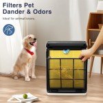 2 Pack Vital 100S Pet Care Replacement Filter Compatible with LEVOIT Vital 100S Air Purifier, 3-in-1 H13 Ture HEPA and High-Efficiency Activated Carbon Filters, Replace Part #Vital 100S-RF-PA, Yellow