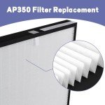 Popurure AP350 Replacement Filter for Envion Allergy Pro AP350 Air Purifier, True HEPA(H13) Replaces Part Number AP350F, 1-Pack