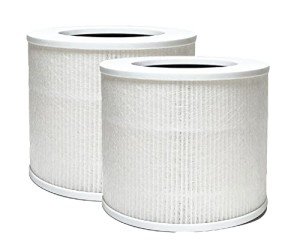 Nispira 3-in-1 True HEPA Activated Carbon Filter Replacement For Proton Pure Portable Air Purifier Remove Smoke, 2 Packs