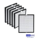 PUREBURG Replacement Filters Compatible with Westinghouse 1804 Portable Air Purifier,6-Pack H13 True HEPA Air Clean Dust