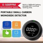 HAKINAKU Portable Carbon Monoxide Detector [3-in-1] Air Quality Monitor/Temperature/Humidity/Gas Leak Smoke CO Sensor for Home Indoor Outdoor Travel Camping Car RV Built-in Battery (Dark Grey)