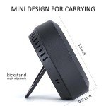 HAKINAKU Portable Carbon Monoxide Detector [3-in-1] Air Quality Monitor/Temperature/Humidity/Gas Leak Smoke CO Sensor for Home Indoor Outdoor Travel Camping Car RV Built-in Battery (Dark Grey)