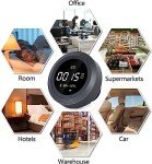 HAKINAKU Portable Carbon Monoxide Detector [3-in-1] Air Quality Monitor/Temperature/Humidity/Gas Leak Smoke CO Sensor for Home Indoor Outdoor Travel Camping Car RV Built-in Battery (Dark Grey)