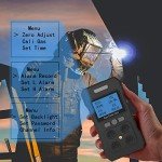 HAOKESITE 4 Gas Monitor Rechargeable Portable Gas Detector H2S O2 CO and LEL Multi Gas Monitor Professional Gas Sniffer with LCD Display Sound Light Vibration Alarm Mode.