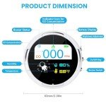 HUILANLUO Portable Carbon Monoxide Detector, 3 in 1 CO Detector/Temp/Humidity, Rechargeable Real-Time Travel CO Monitor, Gas Detector for Home with Loud Alarm for Air Safety