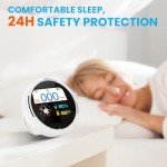 HUILANLUO Portable Carbon Monoxide Detector, 3 in 1 CO Detector/Temp/Humidity, Rechargeable Real-Time Travel CO Monitor, Gas Detector for Home with Loud Alarm for Air Safety