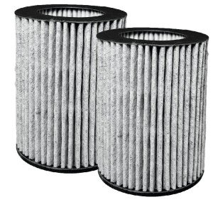 Nispira 2-in-1 AM-1A HEPA with Activated Carbon Filter Replacement For The Three Musketeers III M Mini Portable Air Purifier for Car Desktop, 2 Packs