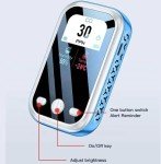 3-1 Carbon Monoxide Detector Portable Mini Air Quality Monitor with Lanyard Smoke Alarm CO Gas Meter Temperature Humidity Sensor Built-in 1000mAh Battery, Indoor/Outdoor (Black)