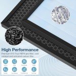 HSP001 True HEPA Replacement Filt-er for HATHA-SPACE Air Purifi-er Filt-ers HSP001,4 in 2 H13 True HEPA Filter with Activated Carbon Pre-Filter,3 Pack