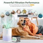 M01 Replacement Filter Only Compatible with MOOKA M01 Air Purifier, H13 True HEPA Filter, 3-in-1 Pre-Filter, HEPA Filter, High-Efficiency Activated Carbon Filter Filtration System, 2 Pack