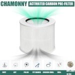 CHAMONNY 12020 Filter Replacement, Compatible with Clorox 11020 & 11021 Air Purifier Tabletop Smart 200 Sq. Ft. Capacity, 2Pack (12020 Filter)