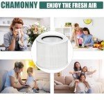 CHAMONNY 12020 Filter Replacement, Compatible with Clorox 11020 & 11021 Air Purifier Tabletop Smart 200 Sq. Ft. Capacity, 2Pack (12020 Filter)