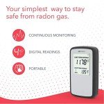 Airthings Corentium Home Radon Detector 223 Portable, Lightweight, Easy-to-Use, (3) AAA Battery Operated, USA Version, pCi/L