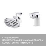 KOHLER R24162-NA Aquifer Shower Filter Replacement for The KOHLER Aquifer Filtered Showerhead, Showerhead Filter for Skin and Hair, One Filter Cartridge