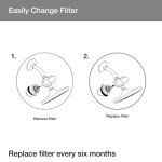 KOHLER R24162-NA Aquifer Shower Filter Replacement for The KOHLER Aquifer Filtered Showerhead, Showerhead Filter for Skin and Hair, One Filter Cartridge