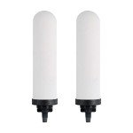 FACHIOO 2PCS 7" Ceramic Filter, Replacement Filters Candle Activated Carbon for ProOne® Countertop Gravity Water Filter System, Household Water Bucket,Water Cooler Filtration Systems