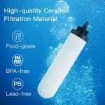 FACHIOO 2PCS 7" Ceramic Filter, Replacement Filters Candle Activated Carbon for ProOne® Countertop Gravity Water Filter System, Household Water Bucket,Water Cooler Filtration Systems