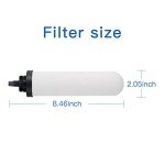 FACHIOO 2PCS 7" Ceramic Filter, Replacement Filters Candle Activated Carbon for ProOne® Countertop Gravity Water Filter System, Household Water Bucket,Water Cooler Filtration Systems