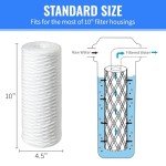 CFS – 4 Pack Sediment Water Filter Cartridges with 4 O-Rings Compatible with Pelican Water PC40 Models – Removes Bad Taste & Odor – Whole House Replacement Filter Cartridge – 5 Micron – 10" Cartridge