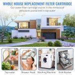 CFS – 4 Pack Sediment Water Filter Cartridges with 4 O-Rings Compatible with Pelican Water PC40 Models – Removes Bad Taste & Odor – Whole House Replacement Filter Cartridge – 5 Micron – 10" Cartridge