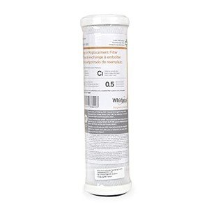 Whirlpool Under Sink Carbon Block Filter WHKF-DB1, NSF Certified 0.5 Micron Rating Reduces Chlorine Taste & Odor, 6-Month Lasting Life, Use for Home Drinking Water Filtration or Reverse Osmosis System