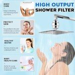20-Stage Shower Filter Head for Hard Water – High-Output Filtered Shower Head to Remove Toxic Chemicals,Reduce Dry Skin, Dandruff |Best Water Softener Shower Filter for Healthier Hair-Polished Chrome