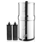Phoenix Gravity-Fed 1.5 Gallon Stainless Steel Camping & Countertop Water Filter System with Authentic Black Phoenix Filter Elements and Stainless Steel Tap