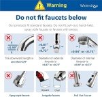 Waterdrop Stainless-Steel Faucet Water Filter, Carbon Block Water Filtration System, Tap Water Filter, Reduces Chlorine, Heavy Metals and Bad Taste, 𝐅𝐢𝐭𝐬 𝐒𝐭𝐚𝐧𝐝𝐚𝐫𝐝 𝐅𝐚𝐮𝐜𝐞𝐭 (4 Filter)